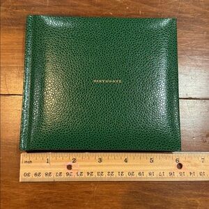 NWT Kate Spade Birthday Book Monthly Lined Note Page Journal Green Leather NEW!
